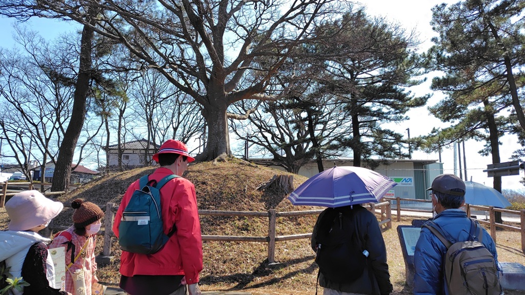 日本橋より28番目の一里塚で街道の両側に一対で残る。江戸時代の記録では、南側は榎、北側は松が植えられていたとのこと