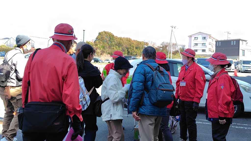 ゴールではお茶をお配りしました。お疲れさまでした